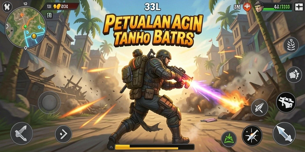 Tangkapan layar menunjukkan aksi seru dalam permainan 33L.