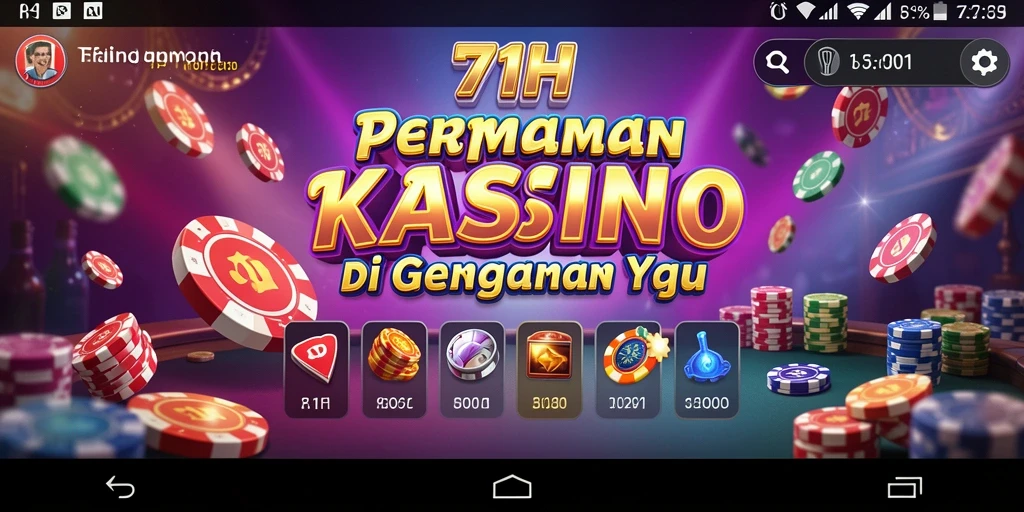 Tampilan menarik dari gameplay Kasino di 71H yang mendebarkan.