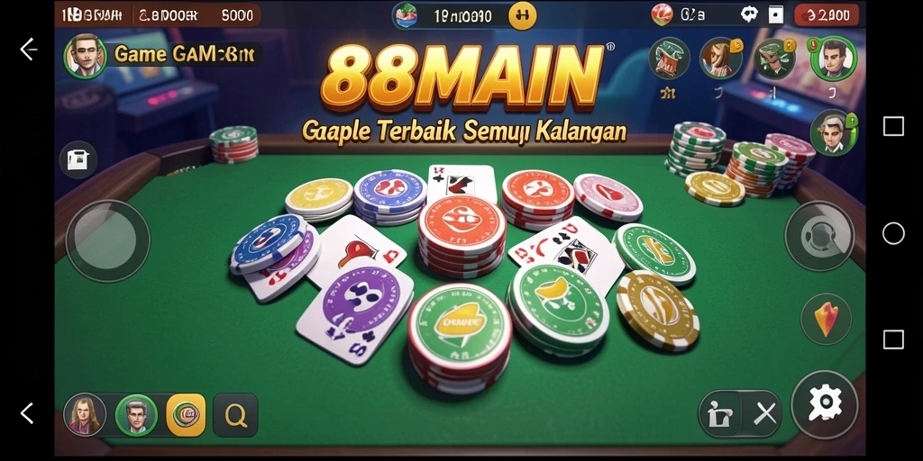 Screenshot utama 88MAIN menampilkan serunya bermain Gaple.
