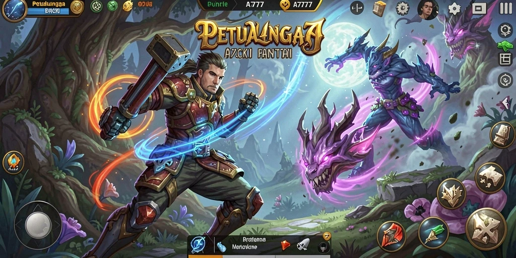 Tampilan gameplay A7777 yang penuh aksi dan petualangan.