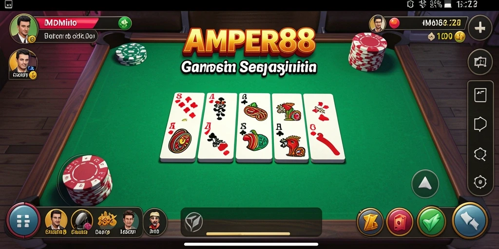 Tangkapan layar gameplay seru AMPER88 menampilkan aksi Domino yang menarik.