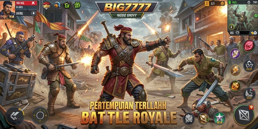 Gameplay Battle Royale yang intens dan menegangkan di BIG777.