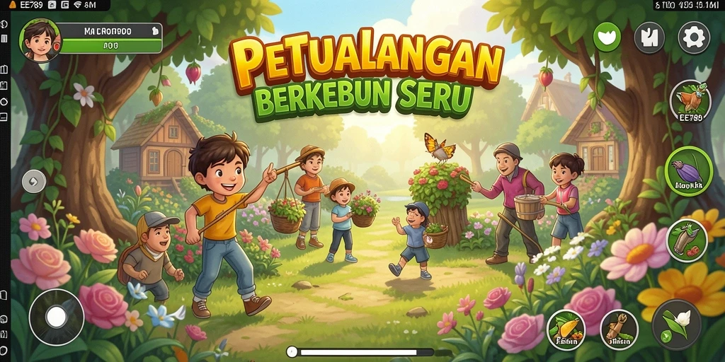 Tangkapan layar utama dari gameplay bertani di EE789.