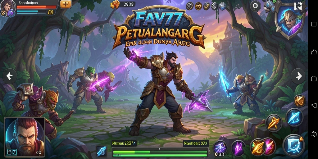 Tangkapan layar gameplay <strong>FAV77</strong> menampilkan aksi pertarungan yang dinamis dan grafis yang menawan.