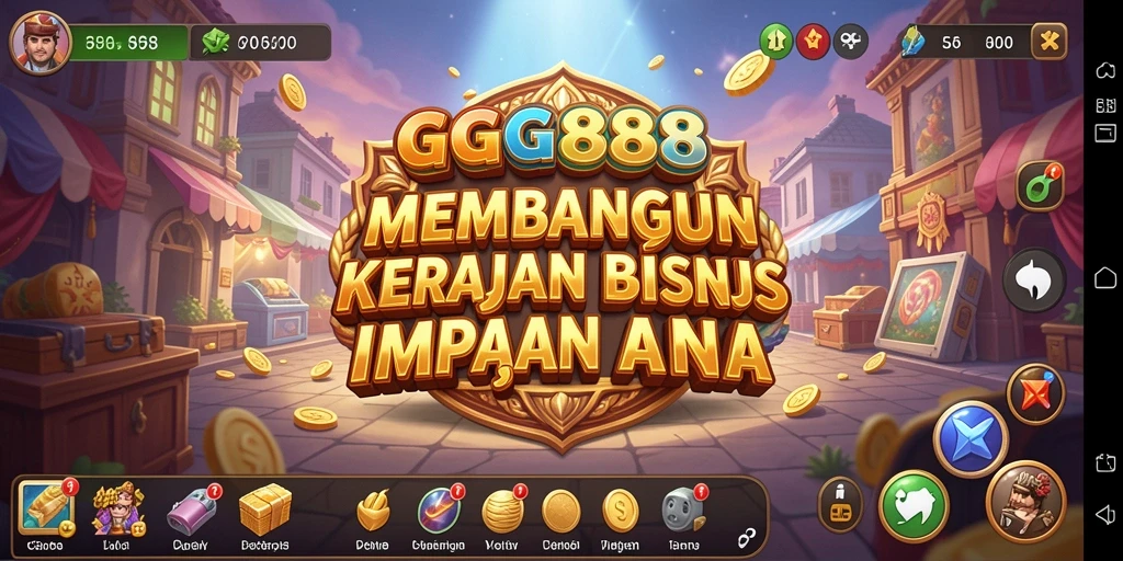 Tampilan gameplay menarik dari GGG888 yang menampilkan pengelolaan bisnis.