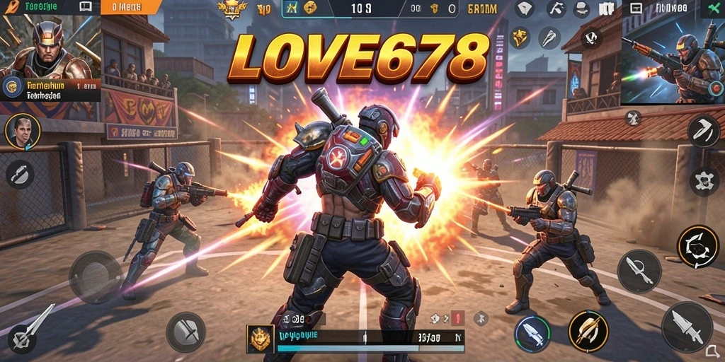 Gameplay intens di LOVE678 dengan aksi Battle Royale