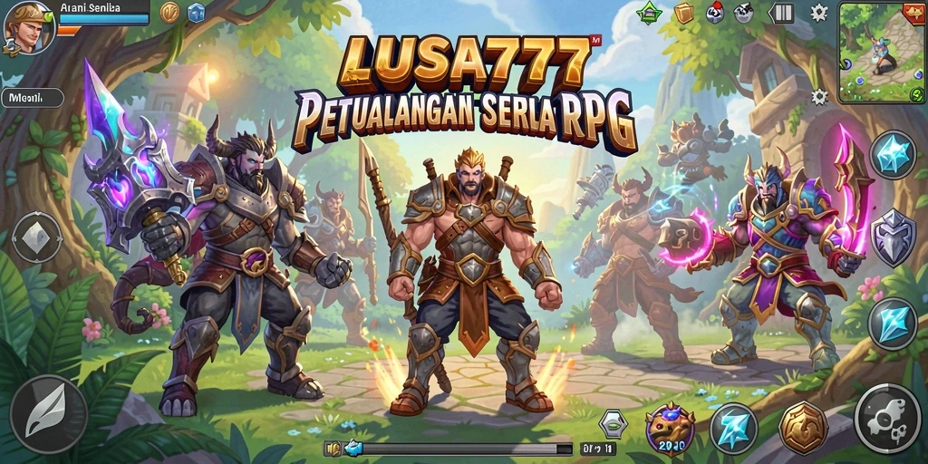 Screenshot menunjukkan aksi seru dalam gameplay RPG LUSA777.