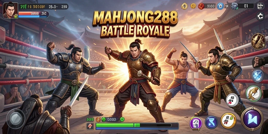 Screenshot menampilkan momen aksi seru dalam permainan Battle Royale.