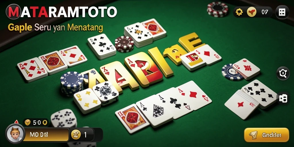 Screenshot gameplay <strong>MATARAMTOTO</strong> menampilkan aksi seru bermain Gaple.