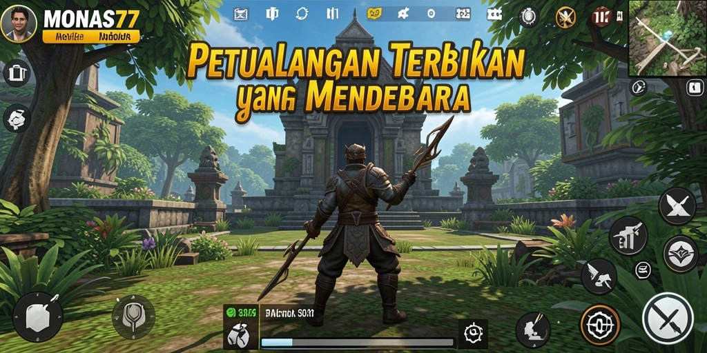 Tangkapan layar gameplay menampilkan petualangan di dunia terbuka.