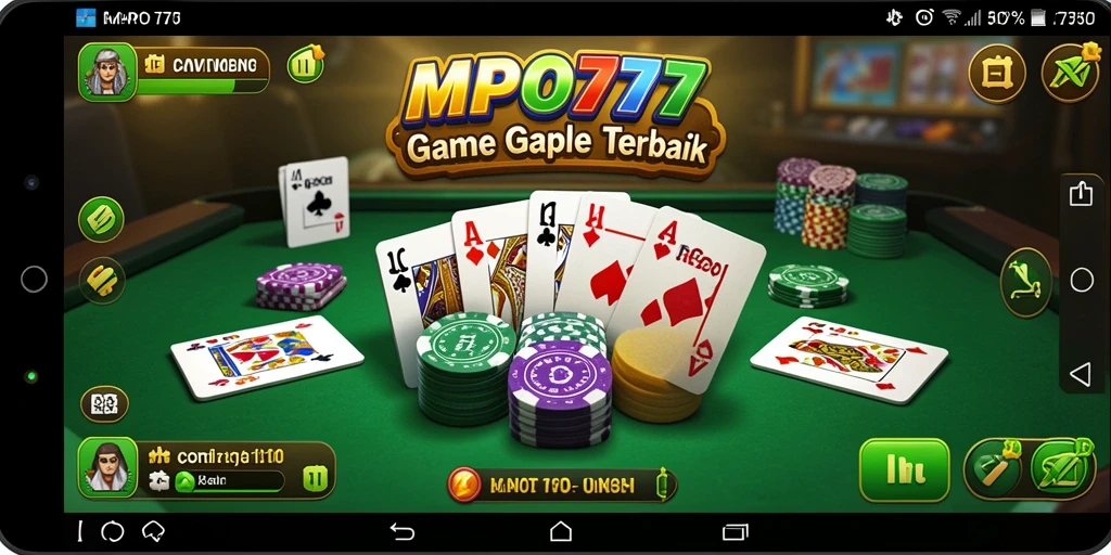 Tangkapan layar gameplay MPO777 menampilkan suasana seru permainan Gaple.