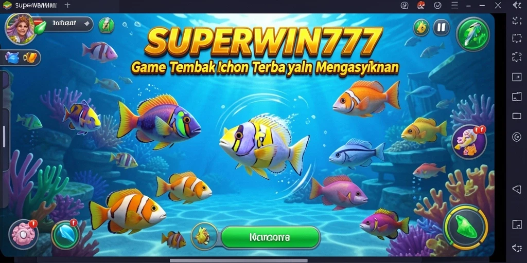 Gameplay seru dalam <strong>SUPERWIN777</strong> saat menangkap ikan.